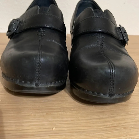 Dansko Women's Western Clogs Sz 6 Black Leather Button Professional Work Shoes - Picture 8 of 16